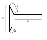 Ortgangblech ohne Wasserfalz Aluminum 0,8 mm
