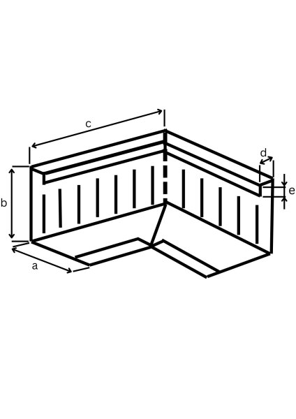 Eckprofil Kiesfangleiste 1x Falz Aluminum