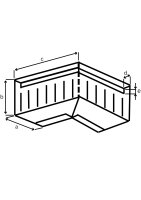 Eckprofil Kiesfangleiste 1x Falz Aluminum